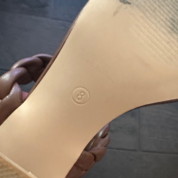 Braided Brown Women's Sandal Heels - Picture 5 of 5